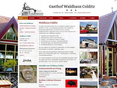 Hotel Waldhaus Colditz am Colditzer Wald / Staatsforst im Zweimuldental